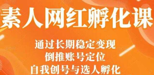 马大个《素人网红孵化课》通过长期稳定变现，自我创号与选人孵化-皓哥创业笔记