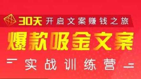 安顿文案写作《爆款吸金文案》实战训练营，30天开启文案赚钱之旅-皓哥创业笔记
