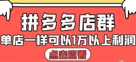 大凯电商《拼多多店群运营》单店一样可以产出1万5以上利润-皓哥创业笔记