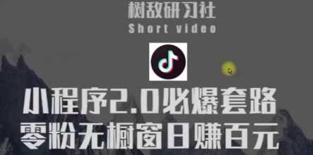 树敌研习社6月抖音赚钱课程：抖音小程序2.0必爆套路零粉无橱窗日赚百元玩法-皓哥创业笔记