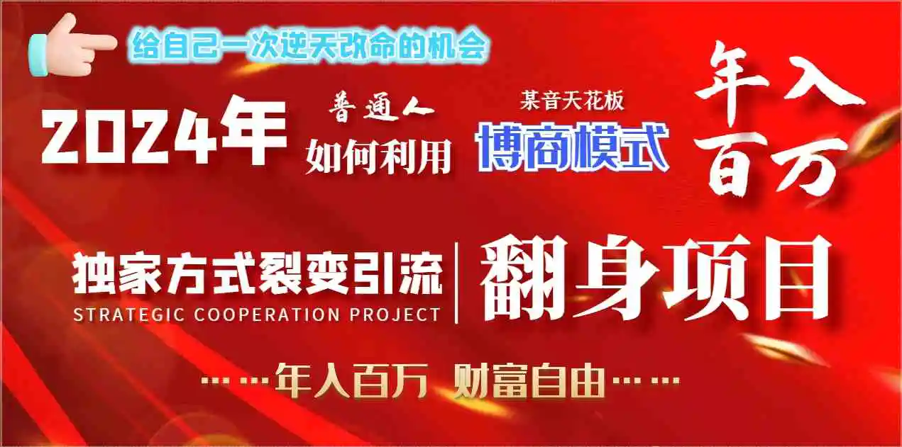（9027期）2024年普通人如何利用博商模式做翻身项目年入百万，财富自由-皓哥创业笔记