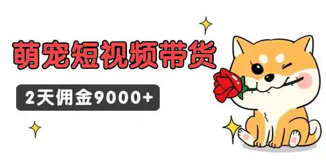 （9273期）东哲日记·萌宠短视频带货，2天佣金9000+-皓哥创业笔记