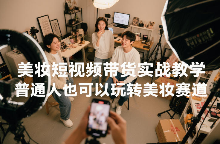 美妆短视频带货实战教学，普通人也可以玩转美妆赛道-皓哥创业笔记