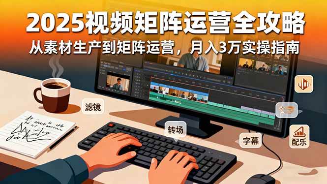 （16333期）2025短视频矩阵运营全攻略：从素材生产到矩阵运营，月入3万实操指南-皓哥创业笔记