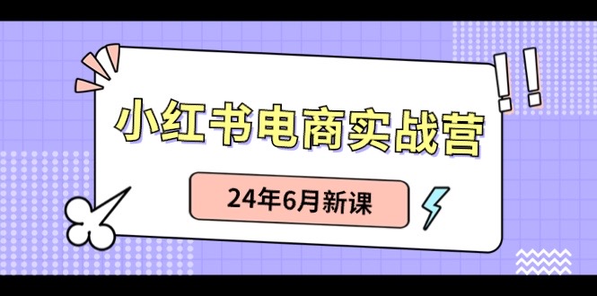 小红书电商实战营：小红书笔记带货和无人直播，24年6月新课-皓哥创业笔记