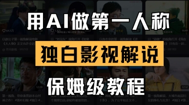 用AI做第一人称独白影视解说，手把手教学，保姆级教程-皓哥创业笔记