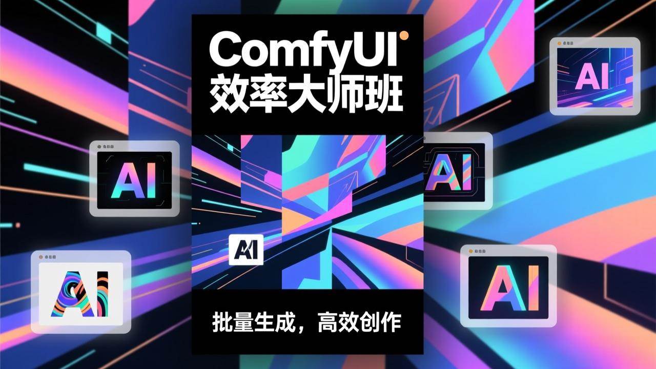 （17107期）ComfyUI效率大师班：工作流搭建，批量生成，将个人AI出图效率提升5-10倍，月接单收入1-3万-皓哥创业笔记