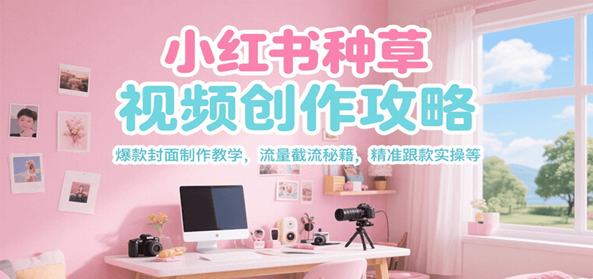 小红书种草视频创作攻略，爆款封面制作教学 ，流量截流秘籍 ，精准跟款实操等-皓哥创业笔记
