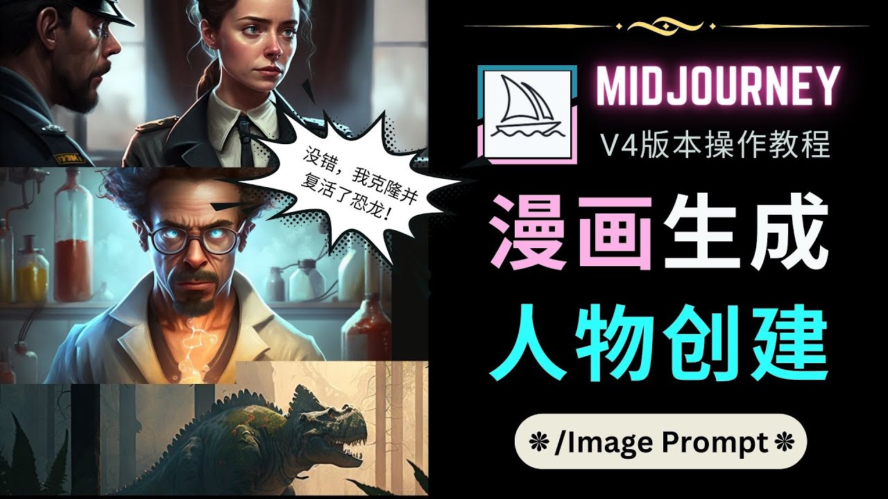 （4899期）Midjourney V4版本操作教程：2个简单参数，完成漫画生成，人物创建-皓哥创业笔记