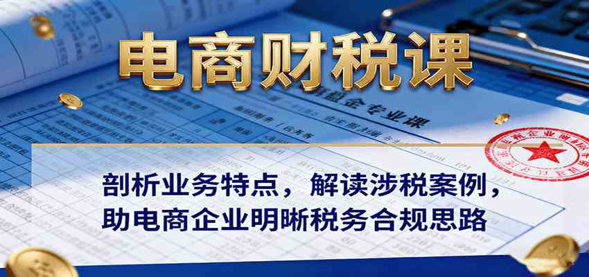 电商财税课：剖析业务特点，解读涉税案例，助电商企业明晰税务合规思路-皓哥创业笔记