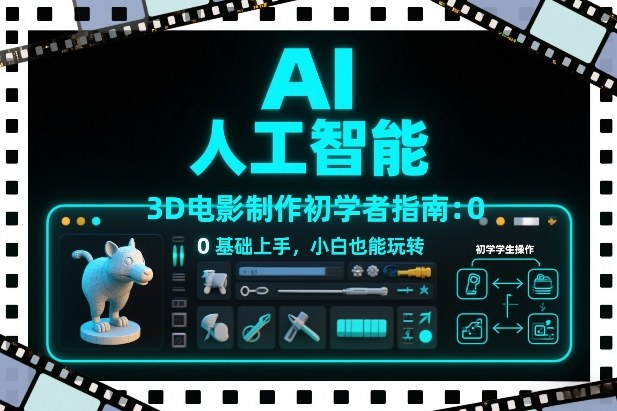 AI人工智能3D电影制作初学者指南：0基础上手，小白也能玩转-皓哥创业笔记