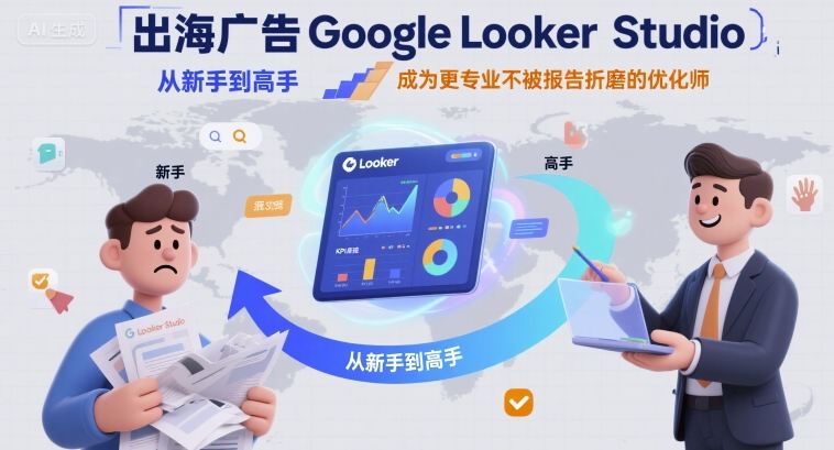 出海广告Google Looker Studio从新手到高手，成为更专业不被报告折磨的优化师-皓哥创业笔记