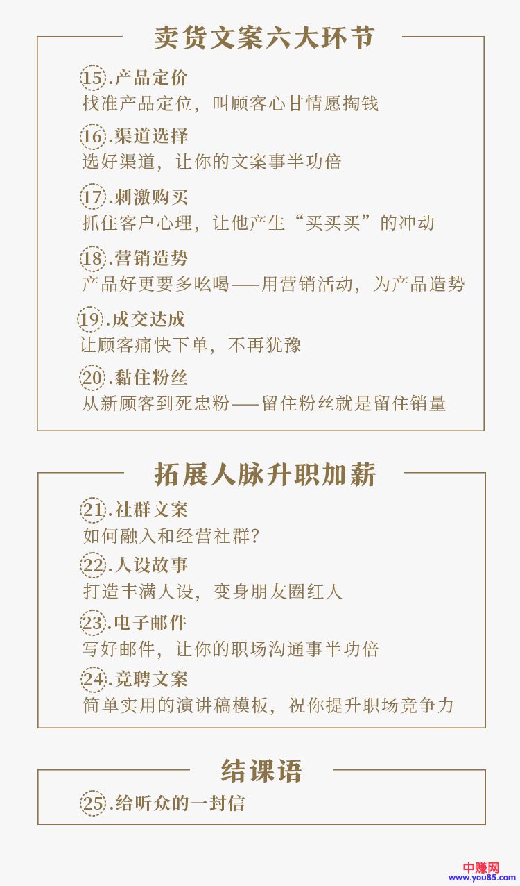 （921期）某网付费课程：一学就会的赚钱文案课，轻松写出爆款 销量翻倍-皓哥创业笔记