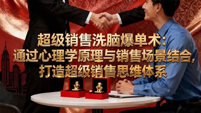 （16370期）超级销售洗脑爆单术：通过心理学原理与销售场景结合,打造超级销售思维体系-皓哥创业笔记