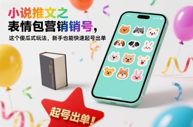 小说推文之表情包营销号，这个傻瓜式玩法，新手也能快速起号出单-皓哥创业笔记