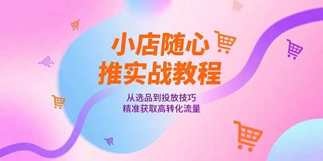 （15205期）小店随心推实战教程，从选品到投放技巧，精准获取高转化流量-皓哥创业笔记