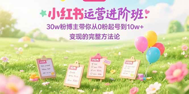 （15318期）小红书运营进阶班：30w粉博主带你从0粉起号到10w+变现的完整方法论-皓哥创业笔记