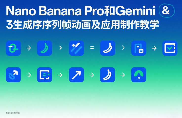 Nano Banana Pro和Gemini 3生成序列帧动画及应用制作教学-皓哥创业笔记