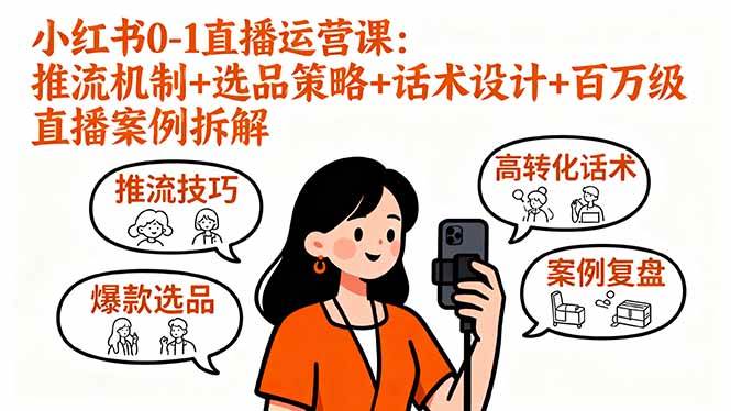 （16002期）小红书0-1直播运营课：推流机制+选品策略+话术设计+百万级直播案例拆解-皓哥创业笔记