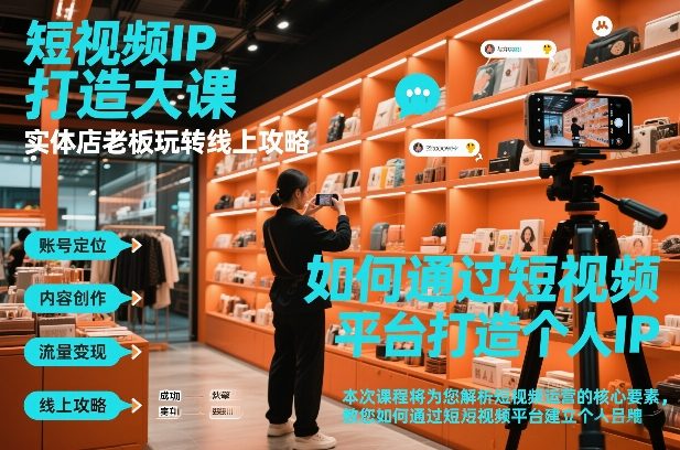 短视频ip打造大课，实体店老板玩转线上攻略-皓哥创业笔记