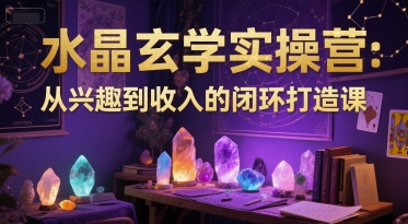 水晶玄学实操营：从兴趣到收入的闭环打造课-皓哥创业笔记