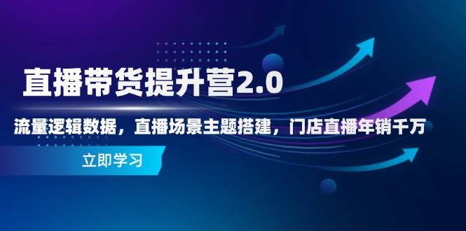 （14694期）直播带货提升营2.0：流量逻辑数据，直播场景主题搭建，门店直播年销千万-皓哥创业笔记