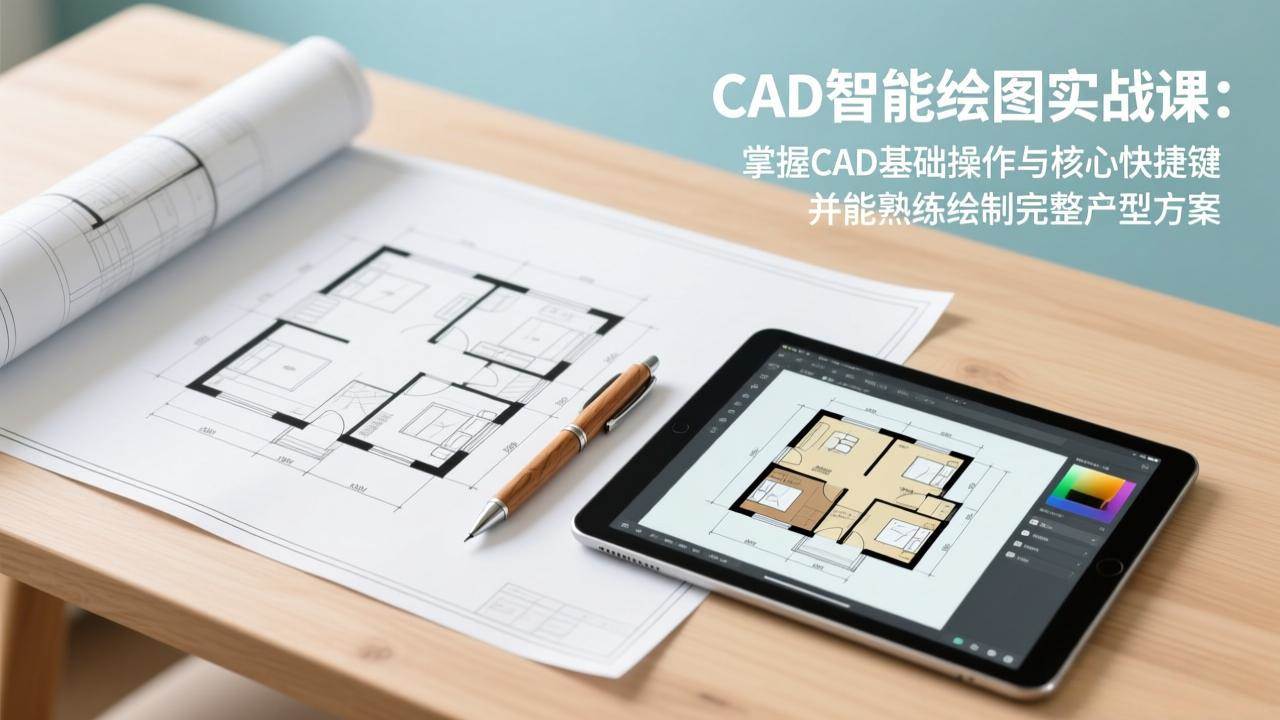 （17348期）CAD智能绘图实战课：掌握CAD基础操作与核心快捷键，并能熟练绘制完整户型方案-皓哥创业笔记