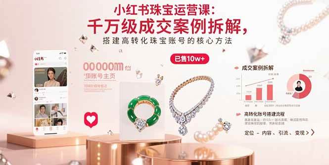 （15742期）小红书珠宝运营课：千万级成交案例拆解，搭建高转化珠宝账号的核心方法-皓哥创业笔记