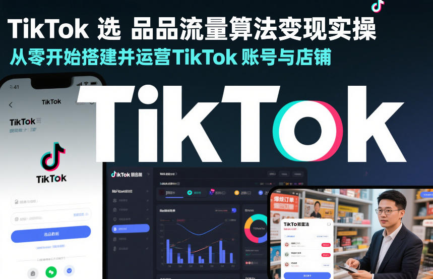 TikTok选品流量算法变现实操，从零开始搭建并运营TikTok账号与店铺-皓哥创业笔记