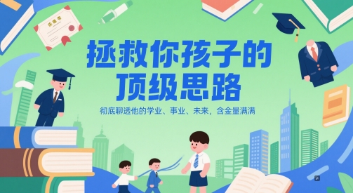 付费文章：拯救你孩子的顶级思路，彻底聊透他的学业、事业、未来，含金量满满-皓哥创业笔记
