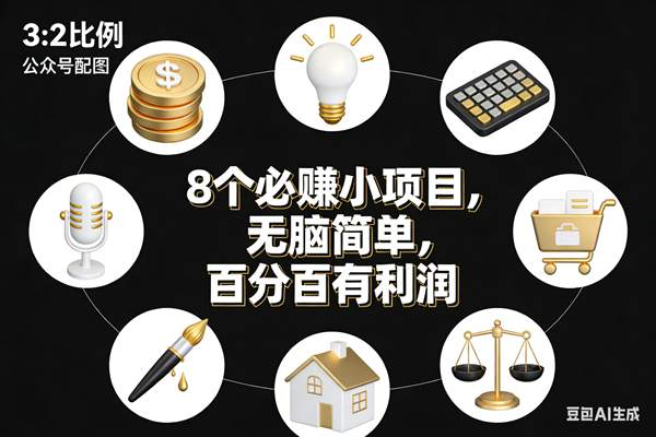 （17101期）8个必赚小项目，无脑简单，百分百有利润，副业首选，日入300+-皓哥创业笔记
