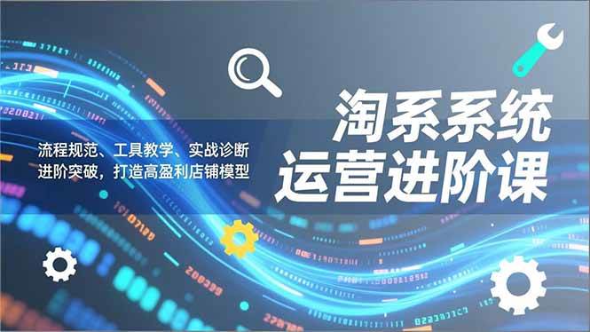 （16927期）淘系系统运营进阶课2.0，流程规范、工具教学、实战诊断，进阶突破，打造高盈利店铺模型-皓哥创业笔记