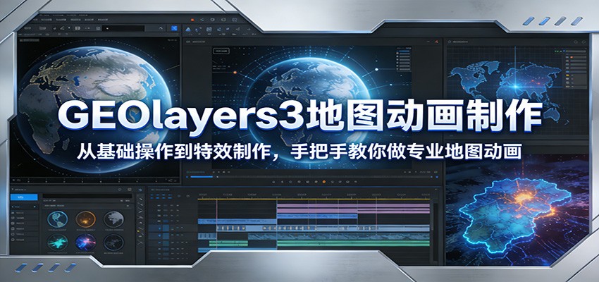 GEOlayers3地图动画制作：从基础操作到特效制作，手把手教你做专业地图动画-皓哥创业笔记