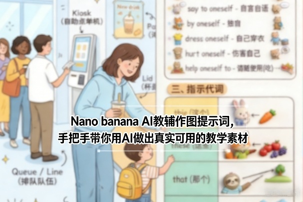 Nano banana AI教辅作图提示词，手把手带你用AI做出真实可用的教学素材-皓哥创业笔记