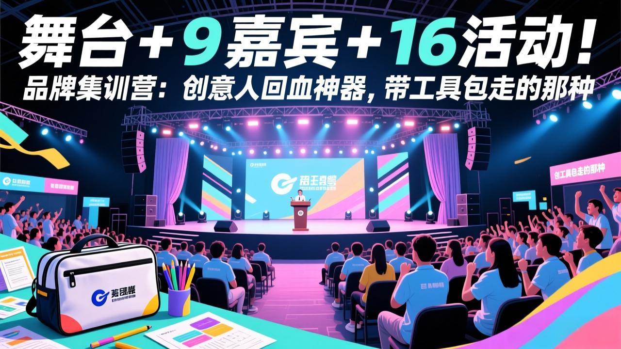（17413期）舞台 + 9 嘉宾 + 16 活动！品牌集训营：创意人回血神器，带工具包走的那种-皓哥创业笔记