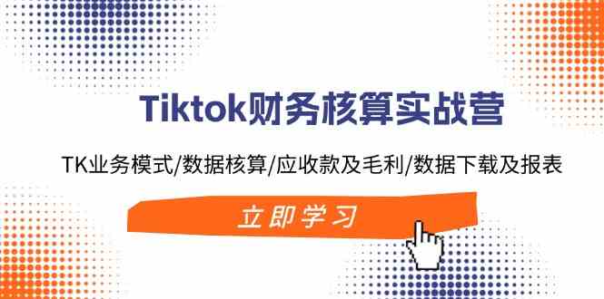 Tiktok财务核算实战营:TK业务模式/数据核算/应收款及毛利/数据下载及报表-皓哥创业笔记