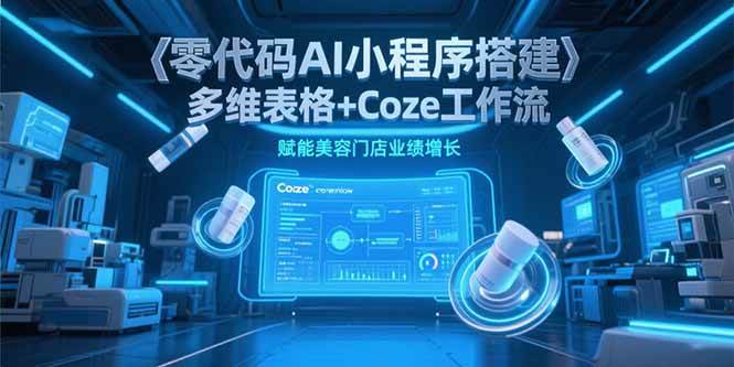 （15239期）零代码AI小程序搭建，多维表格+Coze工作流，赋能美容门店业绩增长-皓哥创业笔记