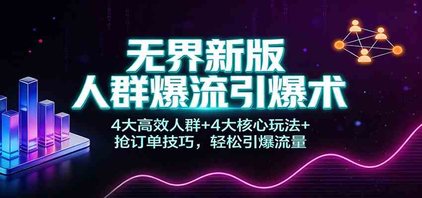 无界新版人群爆流引爆术：4大高效人群+4大核心玩法+抢订单技巧，轻松引爆流量-皓哥创业笔记