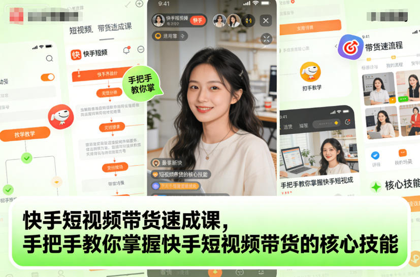 快手短视频带货速成课，手把手教你掌握快手短视频带货的核心技能-皓哥创业笔记