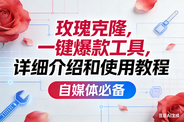 (17475期)玫瑰克隆,一键爆款工具详细介绍和使用教程,自媒体必备-皓哥创业笔记