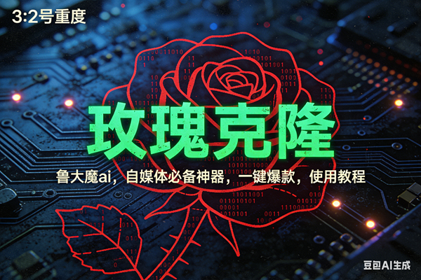 （17206期）玫瑰克隆神器，ai鲁大魔，自媒体必备工具，一键爆款神器，详细教程。-皓哥创业笔记