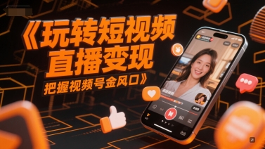 玩转短视频直播变现，把握视频号金风口-皓哥创业笔记