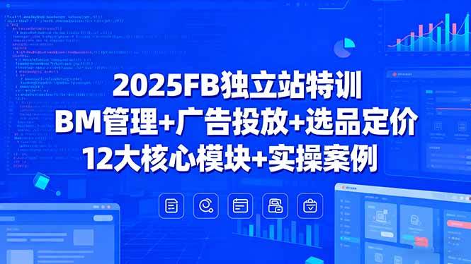 （15962期）2025FB独立站特训，BM管理+广告投放+选品定价，12大核心模块+实操案例-皓哥创业笔记