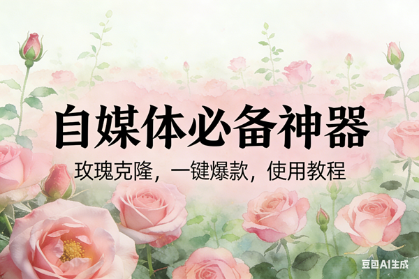 （17115期）玫瑰克隆神器，ai鲁大魔，自媒体必备工具，一键爆款神器，详细教程-皓哥创业笔记