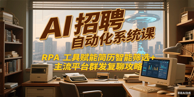 AI招聘自动化系统课，RPA工具赋能简历智能筛选+主流平台群发复聊全攻略-皓哥创业笔记