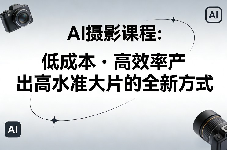 AI摄影课程，低成本高效率产出高水准大片的全新方式-皓哥创业笔记