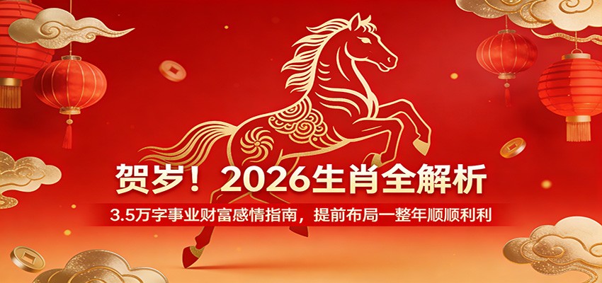 贺岁！2026生肖全解析，3.5万字事业财富感情指南，提前布局一整年顺顺利利-皓哥创业笔记