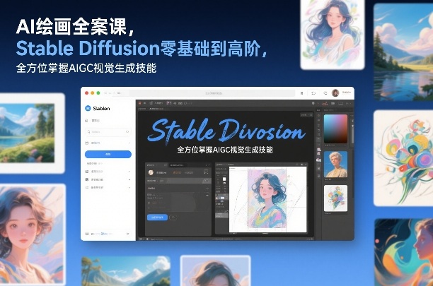AI绘画全案课，Stable Diffusion零基础到高阶，全方位掌握AIGC视觉生成技能-皓哥创业笔记