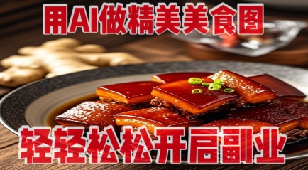 用AI做精美美食图，无需专业设备拍摄，轻轻松松开启副业-皓哥创业笔记