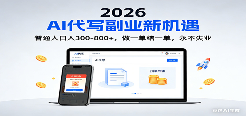 2026 副业首选！AI 代写日入 300-800，普通人0门槛，做一单结一单！-皓哥创业笔记